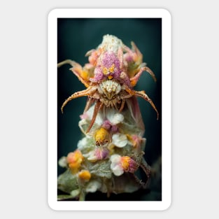 Floral Crab Spider Sticker